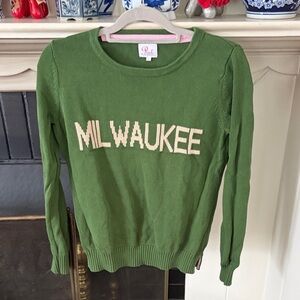 Pink Pineapple Green “Milwaukee”Sweater